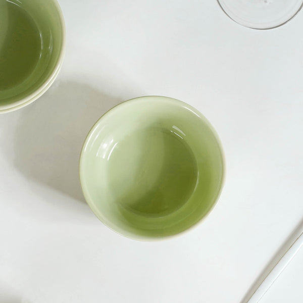 Textured Ceramic Snack Bowl Sage Green Set Of 4 350ml