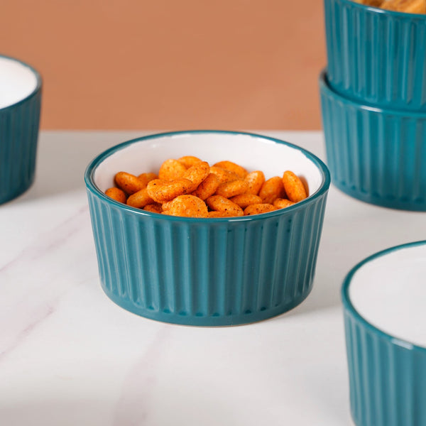 Cresta Snack Bowl Set Of 6 Teal 400ml