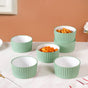 Cresta Ceramic Snack Bowl Set Of 6 Green 400ml