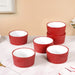 Cresta Ceramic Snack Bowl Set Of 6 Red 400ml