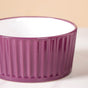 Set of 6 Ceramic Cresta Snack Bowl Purple 400ml