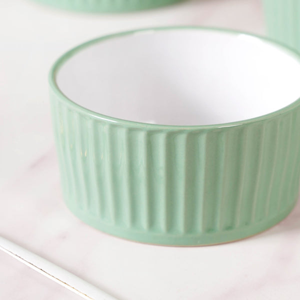 Cresta Ceramic Snack Bowl Set Of 6 Green 400ml