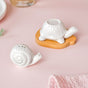 Snail And Tortoise Salt Pepper Shaker Set With Wooden Tray