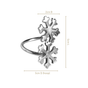 Snowflakes Pure Brass Napkin Ring With Silver Polish Set Of 6