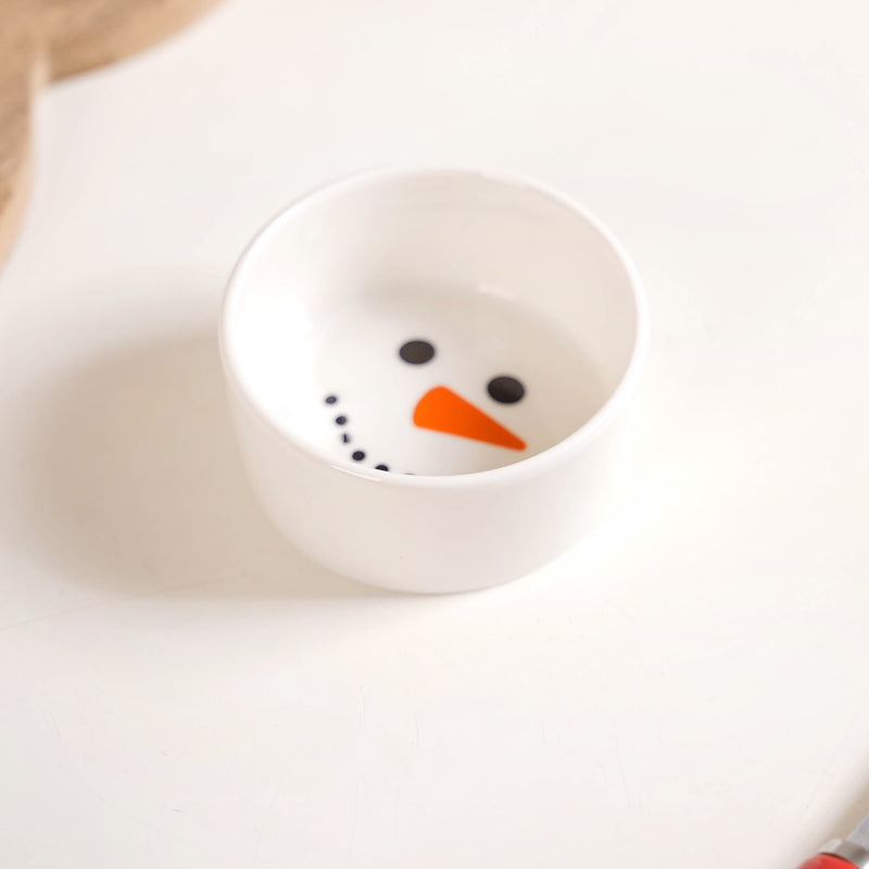 Snowman Bowl Board And Knife Set Of 3