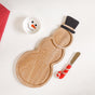 Snowman Bowl Board And Knife Set Of 3