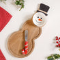 Snowman Bowl Board And Candy Cane Knife Set Of 3