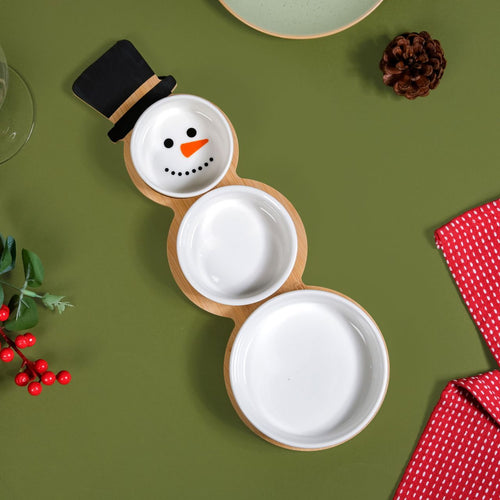 Snowman Platter Set Of 4