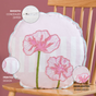 Soft Blooms Embroidered Cotton Cushion Cover 45cm