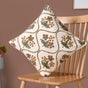 Soft Florals Embroidered Cushion Cover White