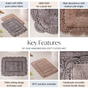 Plush Crochet Cotton Door Mats Set Of 2 29x21 Inch