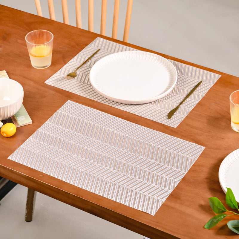 Soft Silver Table Mats Set Of 6
