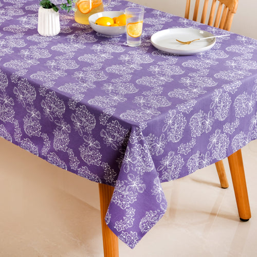 Soft Lilac Table Cloth For 6 Seater 154 x 208cm