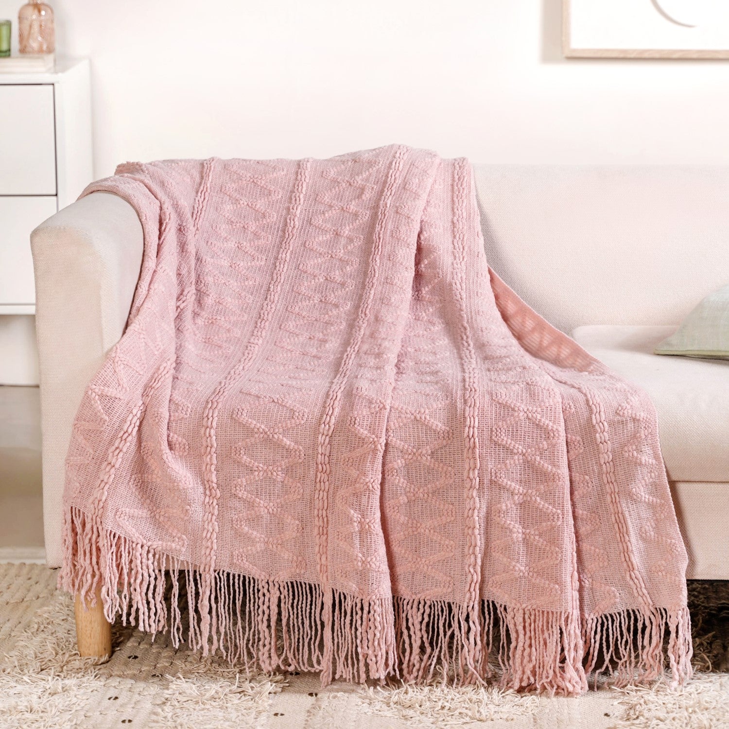 Softcore Blush Pink Throw