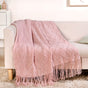Softgirl Knitted Sofa Throw Pink