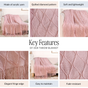 Softgirl Knitted Sofa Throw Pink