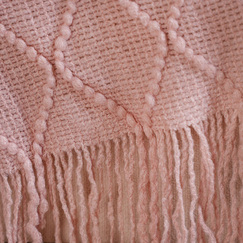 Softgirl Knitted Sofa Throw Pink