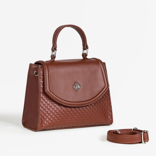 Soi Brown Handbag With Sling Strap