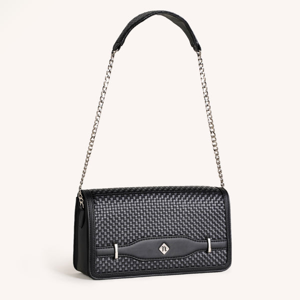 Soi Tresse Black Sling Bag For Women