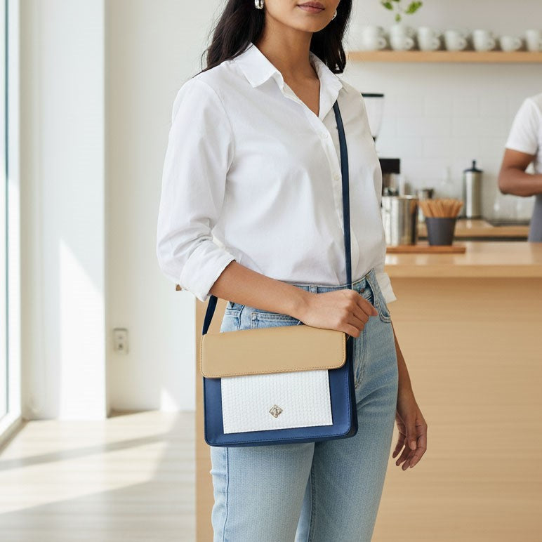 Soi Tresse Blue Magic Shoulder Bag