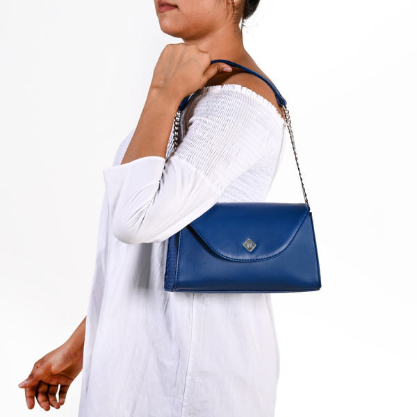 Soi Lisse Blue Shoulder Bag