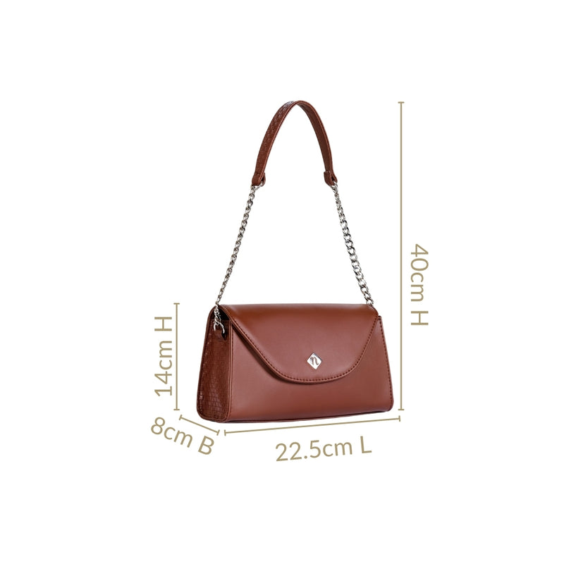 Soi Lisse Brown Shoulder Bag