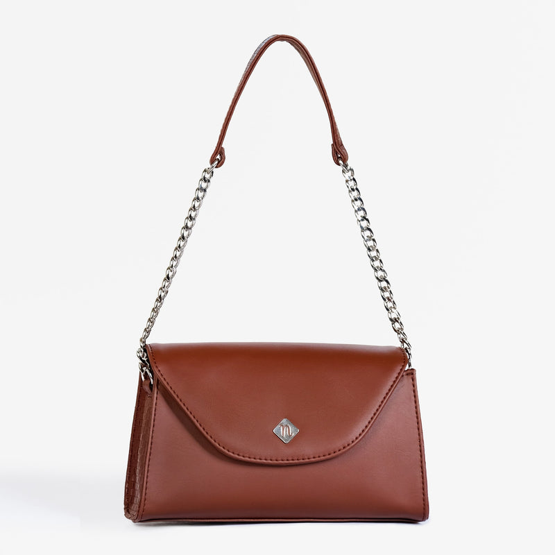 Soi Lisse Brown Shoulder Bag