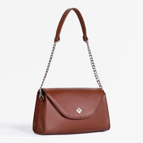 Soi Lisse Brown Shoulder Bag