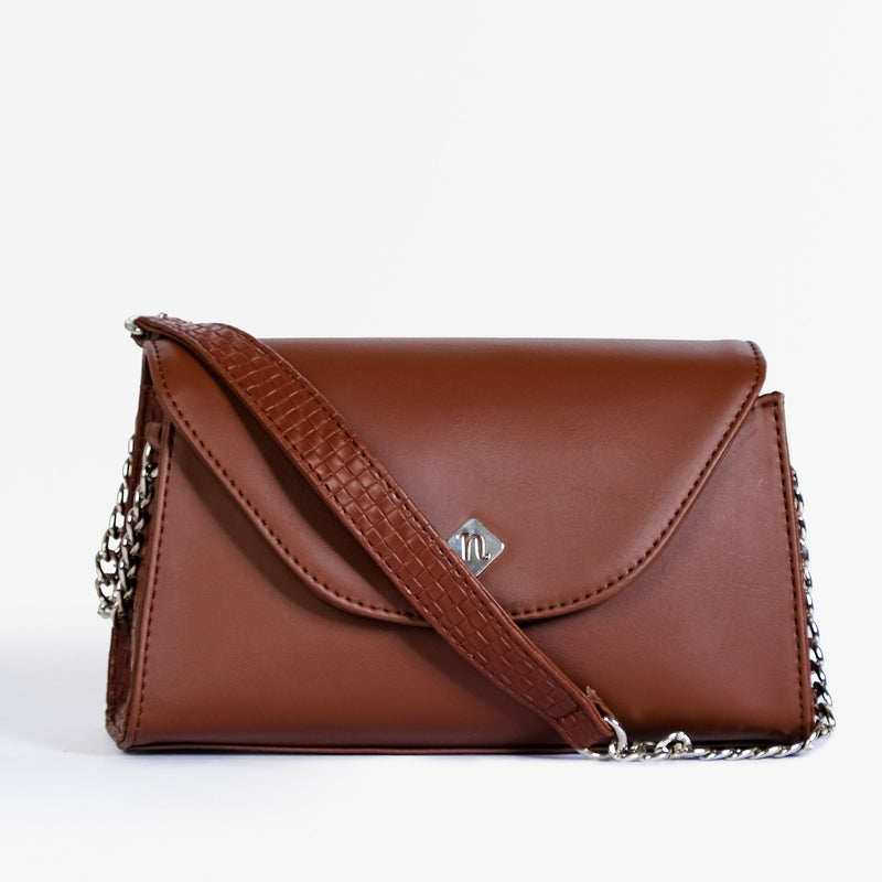 Soi Lisse Brown Shoulder Bag