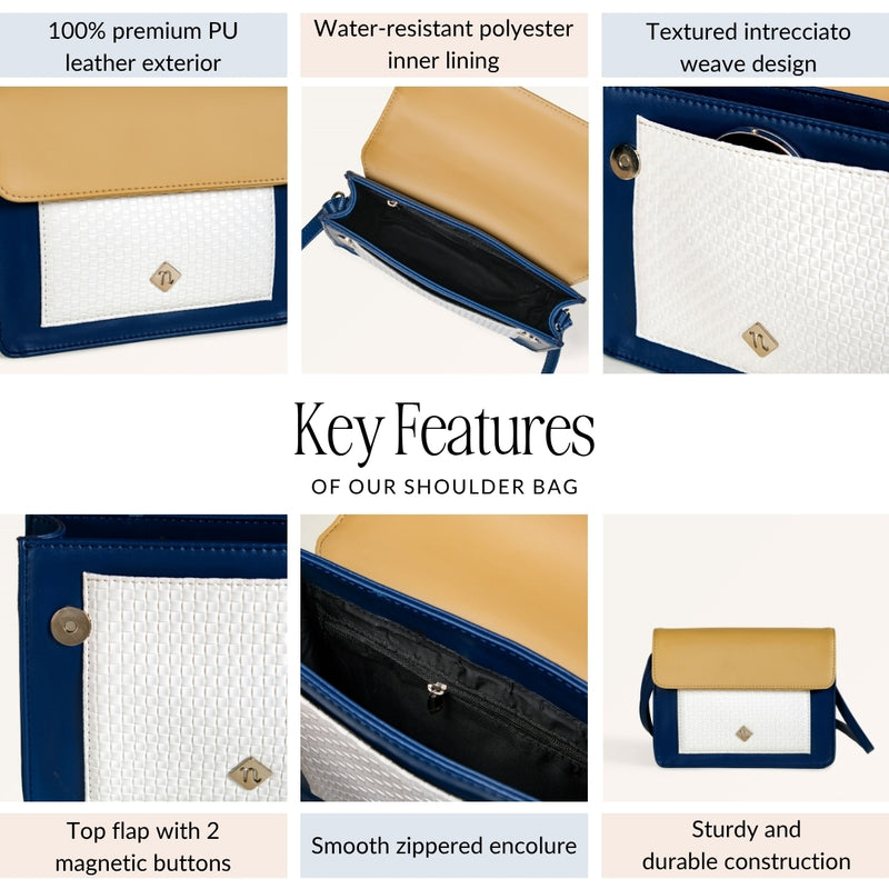 Soi Tresse Blue Magic Shoulder Bag