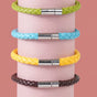 Set Of 3 Faux Leather Solid Bracelet