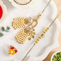 Gilded Cascade Rakhi And Lumba Set