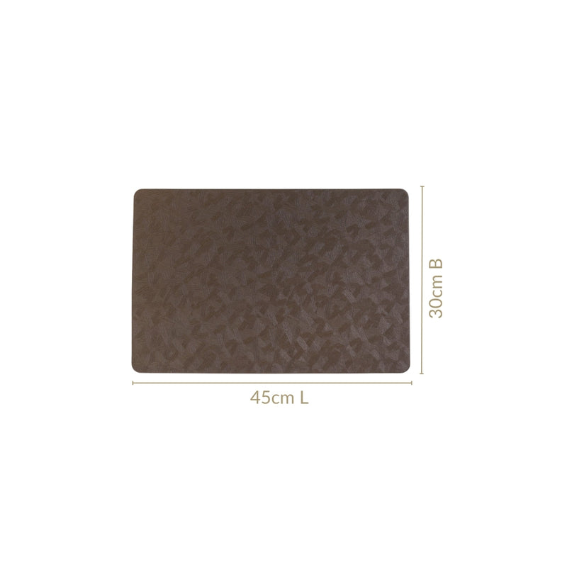 Songket Pattern Brown Dinner Table Mat Set Of 6