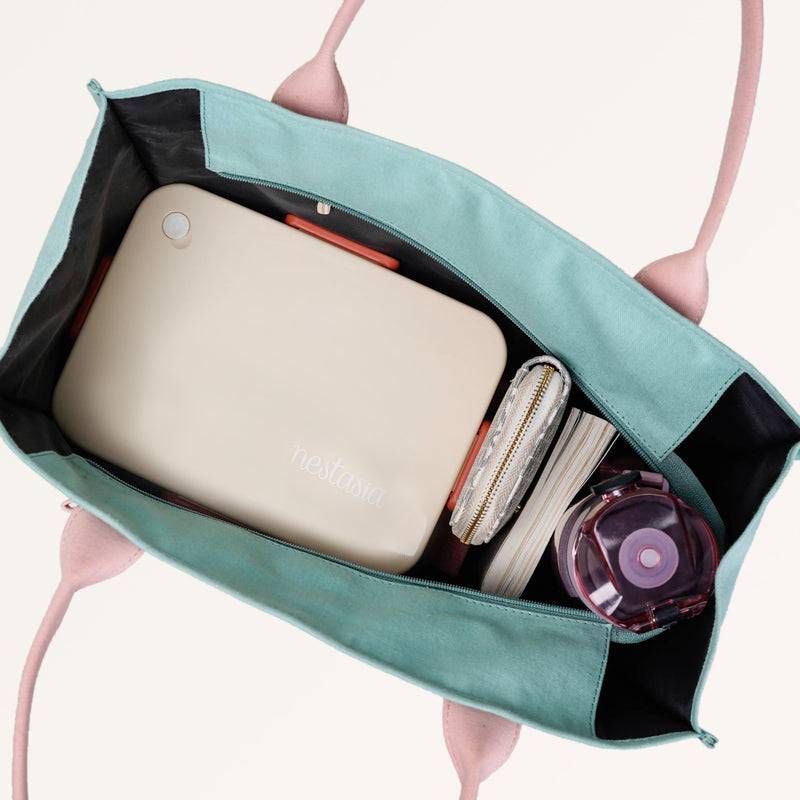 Sorella Mint Canvas Tote Bag With Coin Pouch