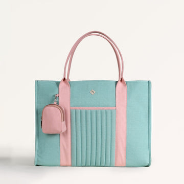 Sorella Mint Canvas Tote Bag With Coin Pouch