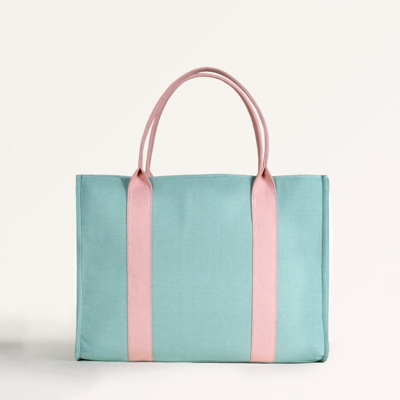 Sorella Mint Canvas Tote Bag With Coin Pouch