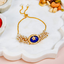 Soulful Blue Rakhi Set for Brothers and Sisters
