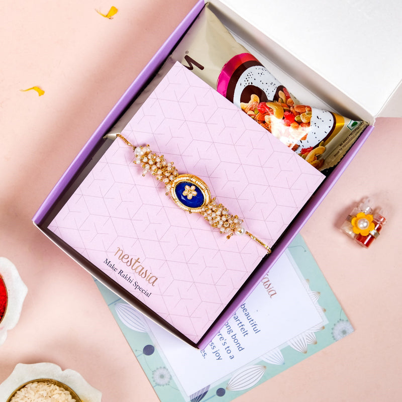 Soulful Blue Rakhi Set for Brothers and Sisters