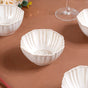 Stoneware Ivory Scallop Rimmed Soup Bowl Set Of 4 350ml - Serving bowls, ceramic bowls, white bowls, bowls set, soup bowls, dessert bowls