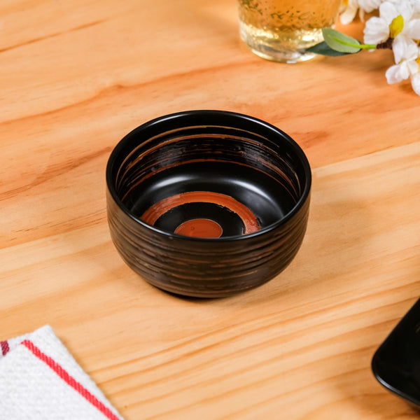 Exotic Ceramic Soup Bowls Black Set Of 4 400ml