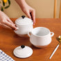 Set Of 2 White Amara Ceramic Soup Bowl 450ml