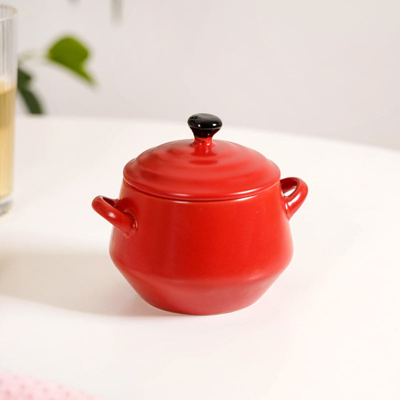 Amara Ceramic Soup Bowl Set Of 2 Red 450ml