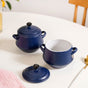 Set Of 2 Amara Ceramic Soup Bowl Navy 450ml