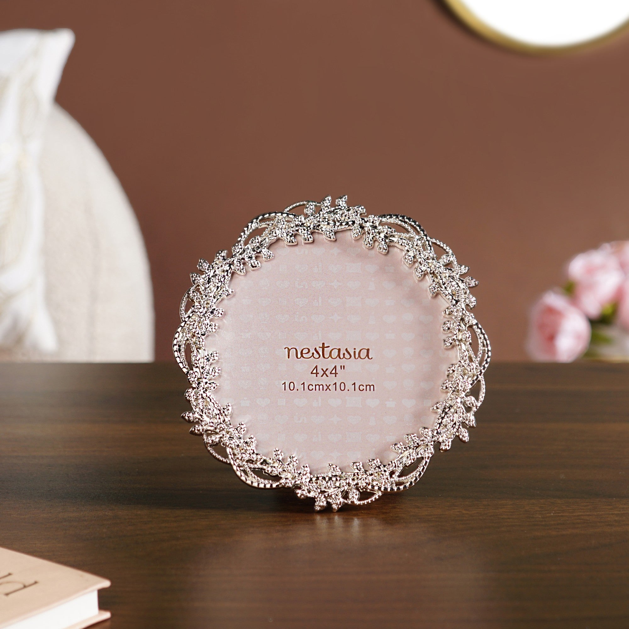 Silver Wreath Photo Frame 10x10cm