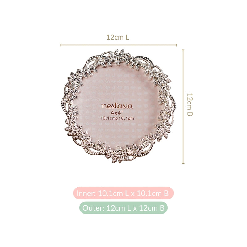Silver Wreath Photo Frame 10x10cm