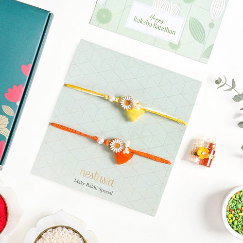 Special Festive Rakhi Gift Hamper Set Of 4 With Box And Card
