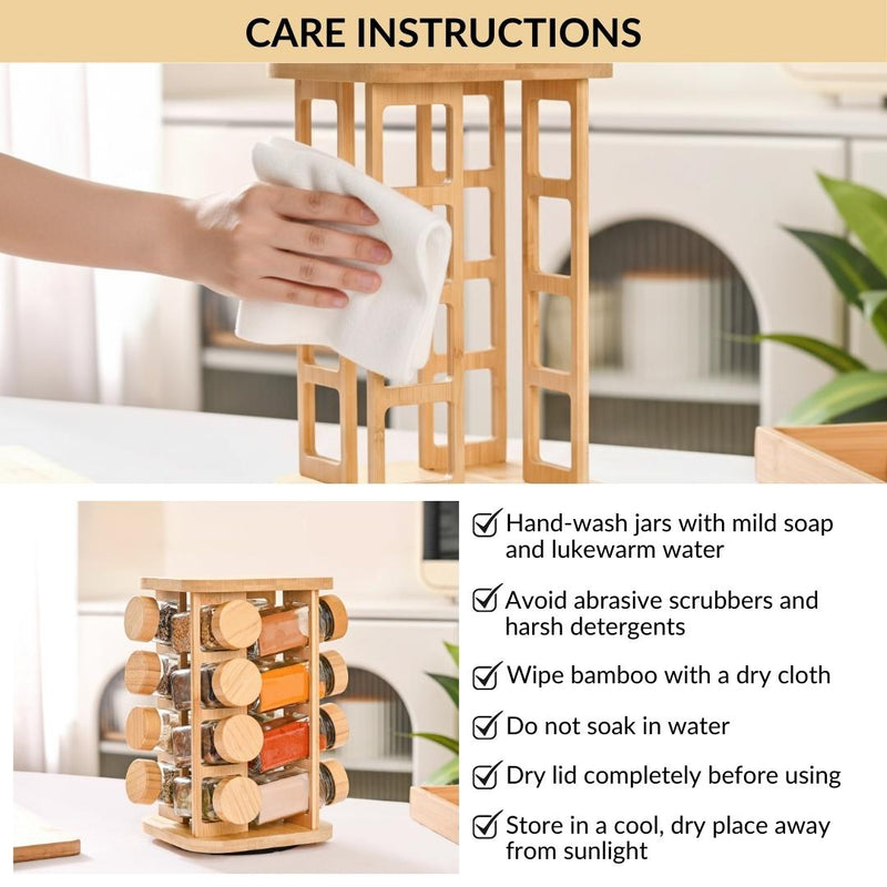 Spice Containers With Rotating Stand Set Of 17 120ml