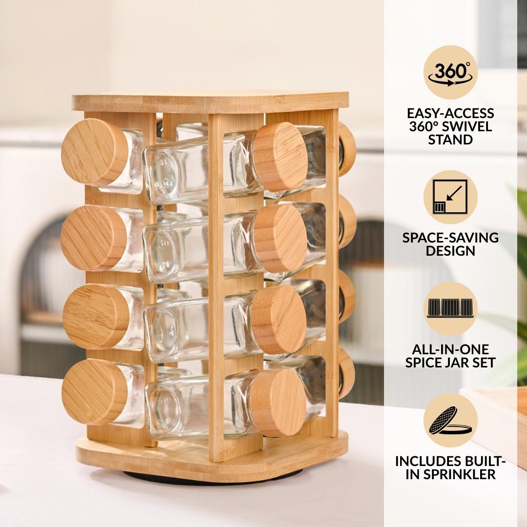 Spice Containers With Rotating Stand Set Of 17 120ml Online - Premium ...