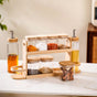 Kitchen Storage Rack With Spice Jars And Oil Dispensers