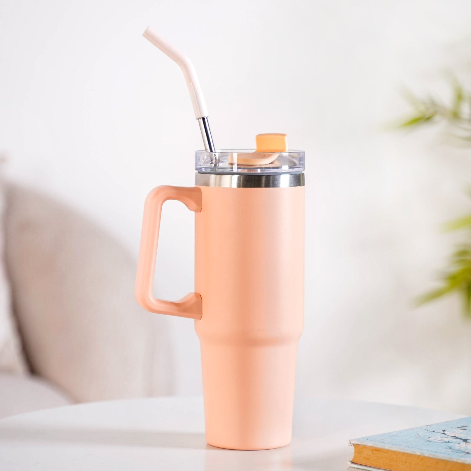 Glacio Spillproof Stainless Steel Water Bottle Soft Apricot 850ml